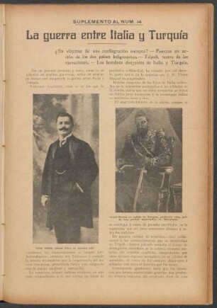 Suplemento al num. 14 - La guerra entre Italia y Turquía