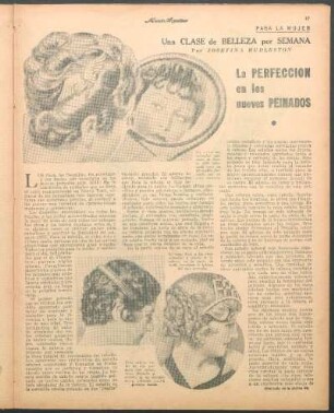 La perfección en los nuevos peinados : Una clase de belleza por semana