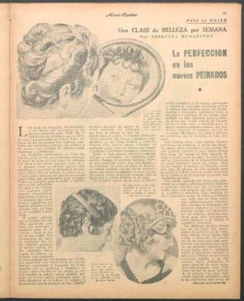 La perfección en los nuevos peinados : Una clase de belleza por semana