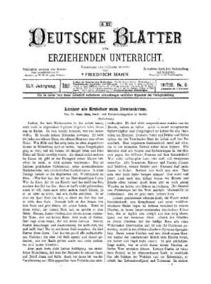 Luther als Erzieher zum Deutschtum : (Fortsetzung)