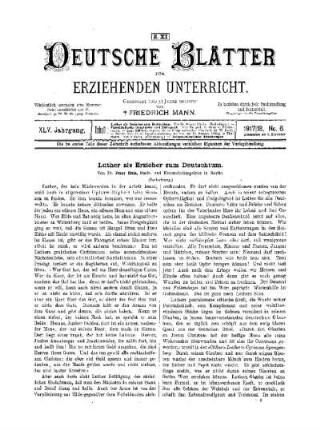 Luther als Erzieher zum Deutschtum : (Fortsetzung)