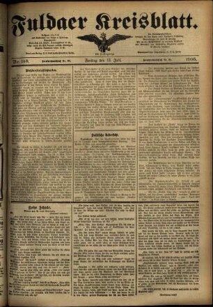 Ausgabe vom Freitag, den 13. Juli 1906.