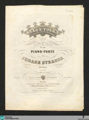 Salon-Polka für das Piano-Forte : 161tes Werk