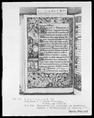 Lateinisches Stundenbuch (Livre d'heures) — Verkündigung an Joachim, Folio 31verso
