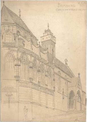 ohne Verfasserangabe; Bamberg (Bayern); Oberpfarrkirche - Perspektive