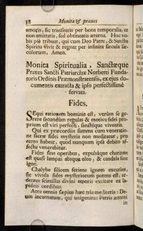 38-54, Monita & praxes S. Patris Norberti. Constitutiones. Extractus Statutorum Ordinis Praemonstratensis.