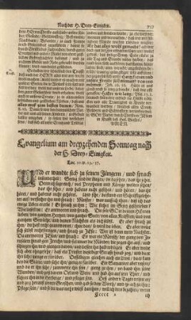 Evangelium am dreyzehenden Sonntag nach der H. Drey-Einigkeit. ...