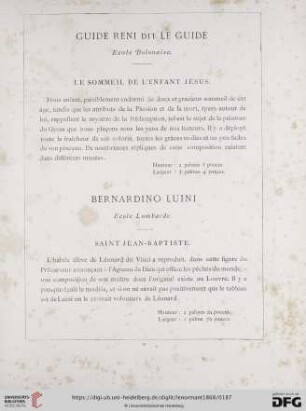 Guide Reni dit Le Guide / Bernardino Luini