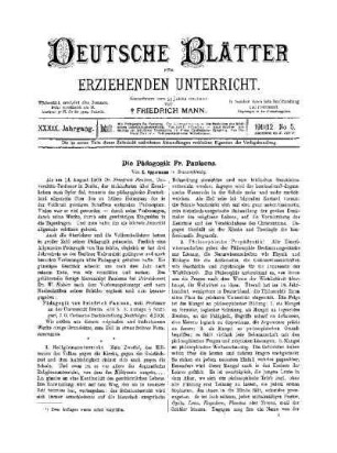 Die Pädagogik Fr. Paulsens