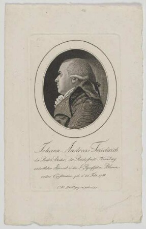 Bildnis des Johann Andreas Friederich