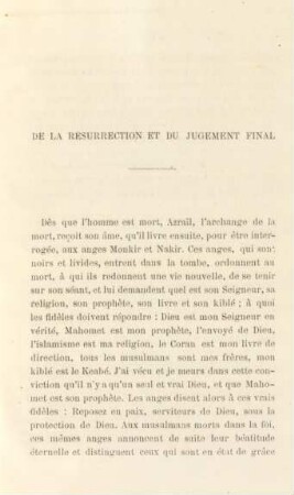 De la résurrection et du jugement final