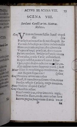 Scena VIII. Iordani Consiliarius. Maurus. Milites