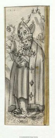 Bischof, lesend, nach links