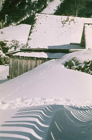Hütte im Schnee