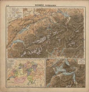 Schweiz, physikalisch, Schweiz politisch, Der Vierwaldstätter See