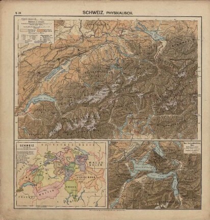 Schweiz, physikalisch, Schweiz politisch, Der Vierwaldstätter See