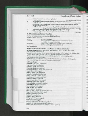 III.4 Fachübergreifende Studien