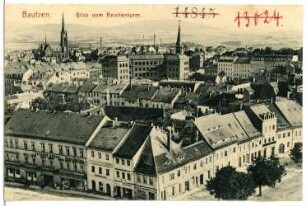 Bautzen. Blick auf die Stadt vom Reichenturm