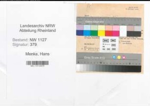 Entnazifizierung Hans Menke , geb. 25.12.1909 (Angestellter)