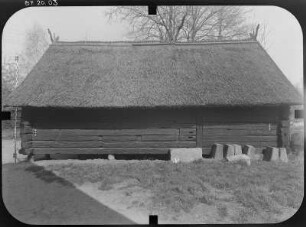 Lübbenau-Lehde, Dorfstraße 3. Freilandmuseum. Kahnschuppen. Seitenfront