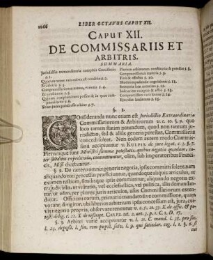 Caput XII. De Commissariis Et Arbitris. - Caput XIX. De Jure Fisci.