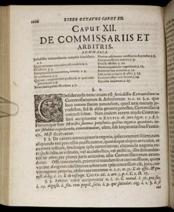 Caput XII. De Commissariis Et Arbitris. - Caput XIX. De Jure Fisci.