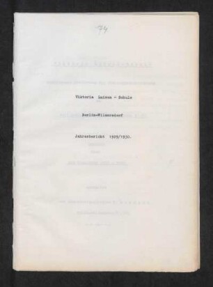 1930: Jahresbericht ... - 1929/30