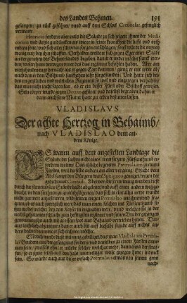 Vladislaus Der achte Hertzog in Behaimb, nach Vladislao dem andern Könige