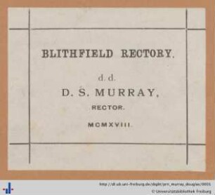 [Provenienz]: Murray, Douglas Stuart