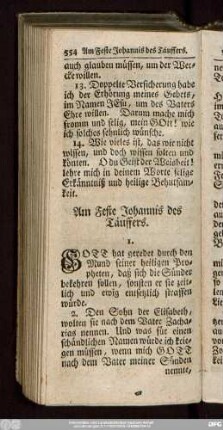 Am Feste Johannis des Täuffers.