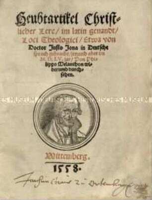 Deutsche Ausgabe von Melanchthons Loci Communes aus der Bibliothek des Reichsgrafen Joachim von Ortenburg