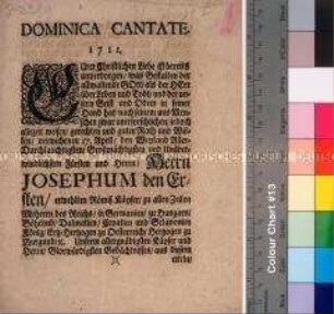 Predigt anlässlich des Todes von Joseph I. Kaiser des Heiligen Römischen Reiches