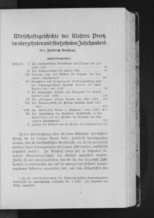 Wirtschaftsgeschichte des Klosters Preetz im vierzehnten und fünfzehnten Jahrhundert.