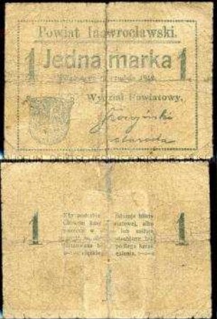 Hohensalza, Notgeld 1 Marka