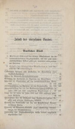 Inhalt des vierzehnten Bandes