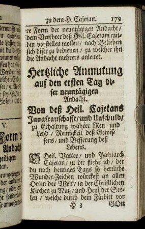 Hertzliche Anmutung auf den ersten Tag diser neuntägigen Andacht. - Hertzliche Anmutung auf den fünfften Tag.
