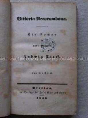Historischer Roman von Ludwig Tieck, Bd. 2