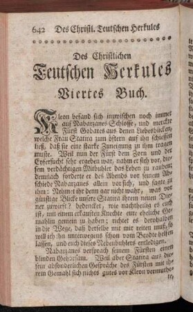 Des Christlichen Teutschen Herkules Viertes Buch.