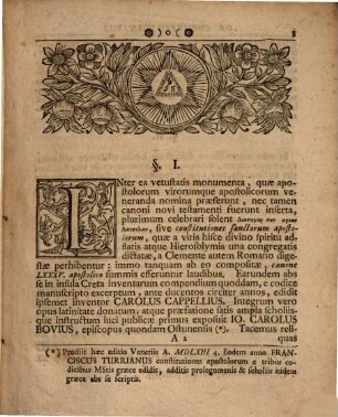 Dissertatio Historico-Theologica De Constitutionibus Apostolicis Vulgo Dictis