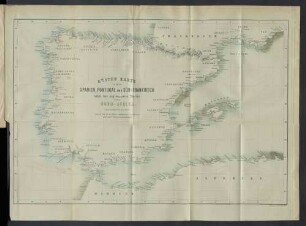 Küsten Karte von Spanien, Portugal und Süd-Frankreich nebst den angrenzenden Theilen von Nord-Afrika.