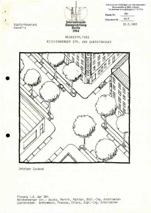 Arbeitspapier: Neugestaltung Reichenberger Straße und Querstraßen