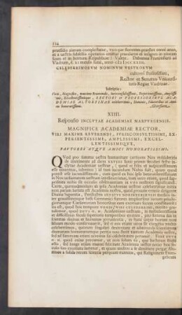 XIIII. Responsio Inclutae Academiae Marpurgensis