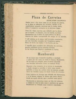 Plaza de Carretas : (Evocación colonial)