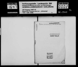 Rothschild, Klara geb. Heimann, Witwe des Leopold Rothschild in Freudenberg Käufer: Otto Rauch in Freudenberg Lagerbuch-Nr. 714 Freudenberg