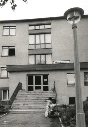 Dippoldiswalde, Rabenauer Straße 9. Kreiskrankenhaus, Haupteingang