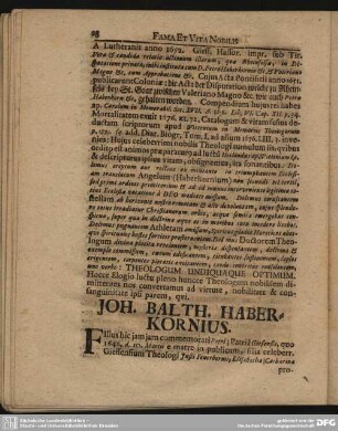 Joh. Balth. Haberkornius