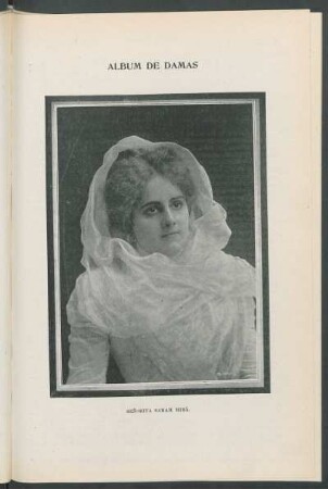 Álbum de Damas : Señorita Sarah Miró. [Retrato]