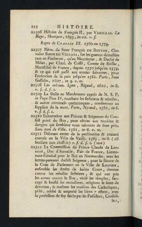 112-132, Regne de Charles IX. 1560-1574...