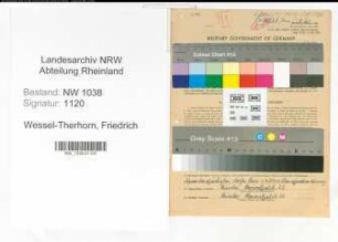 Entnazifizierung Friedrich Wessel-Therhorn , geb. 10.07.1891 (Beamter)