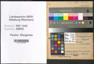 Entnazifizierung Margarete Peuker , geb. 27.08.1894 (Lehrerin)